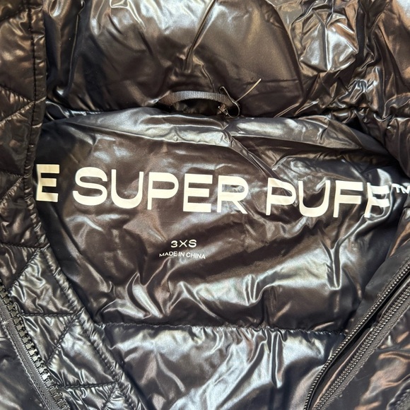Aritzia TNA The Super Puff Puffer Jacket Hi Gloss Shiny Quilted Black 3XS - Picture 12 of 17
